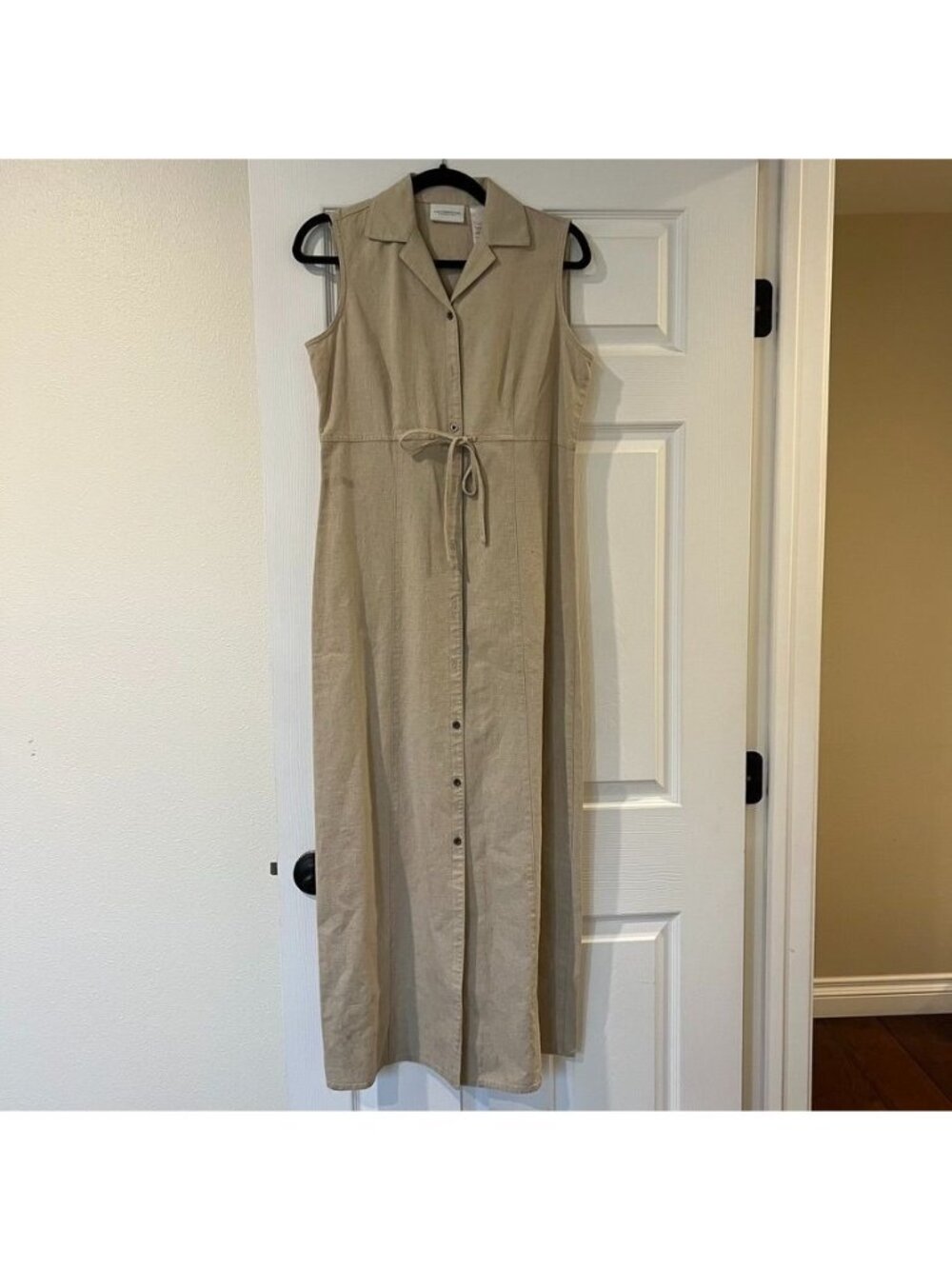 Vintage Liz Claiborne Linen Cotton Blend Maxi Dress Size 4
